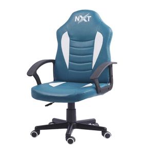 Silla gamer NXT Serie Nitro tapiz cuero PU, máx. 100 kg, inclinación 135°, color turquesa