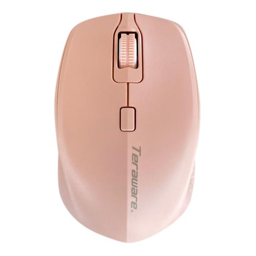 Mouse inalámbrico Teraware M31X, receptor usb, 1600 dpi, 4 botones, usa pilas, rosado