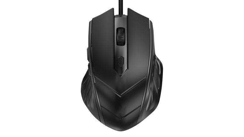 Mouse alámbrico Teraware PE169269, 6 botones, negro