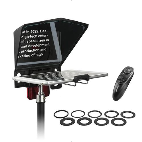 Teleprompter Desview T2 compatible con smartphones, tablets y camaras DSLR, negro