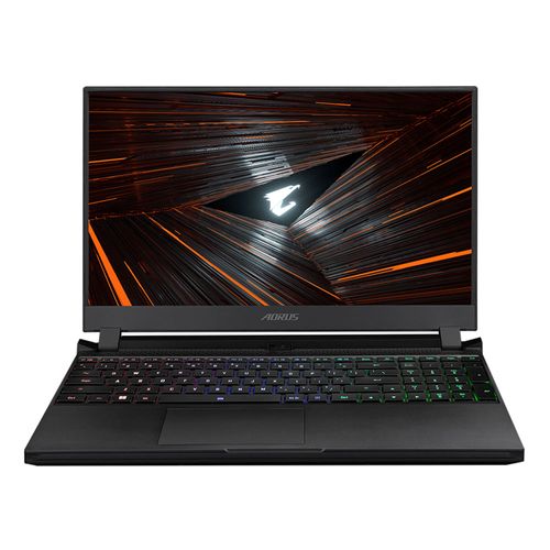 Laptop Gigabyte Aorus 5 15.6", Intel Core I7-12700H, 512GB ssd, 16GB ram, sin webcam, Win11, teclado inglés, negro