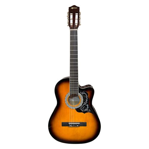 Guitarra eletroacústica Djersen SC040C4B SB Nylon, sunburst
