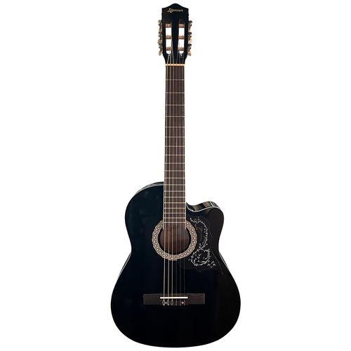 Guitarra eletroacústica Djersen SC040C4B BK Nylon, negro