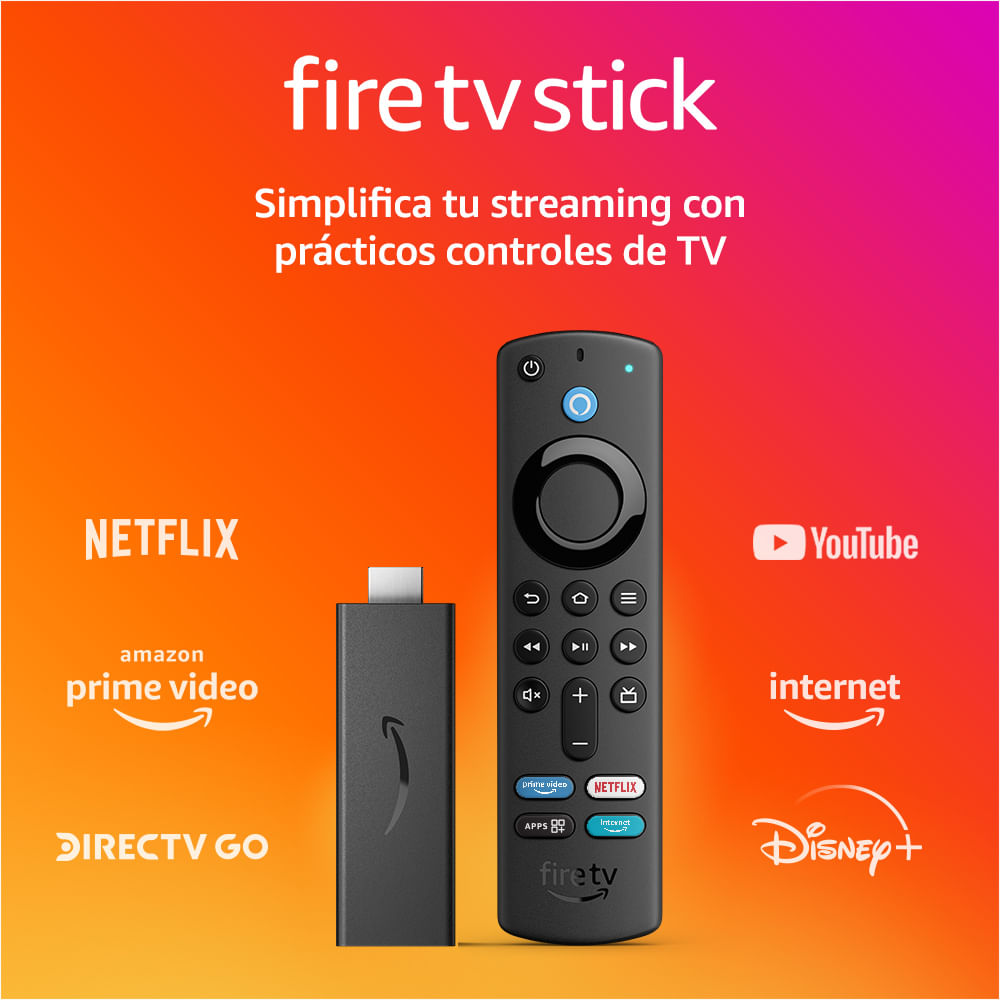 Convertidor a smart TV Amazon Fire TV Stick Full HD, control de voz Alexa  Coolbox