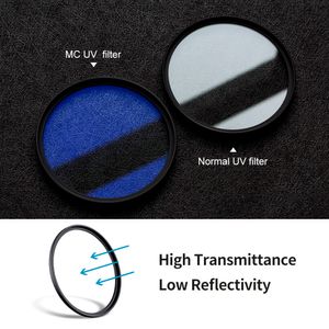 Filtro Ultravioleta MCUV 58mm K&F Concept  Blue Coat Slim