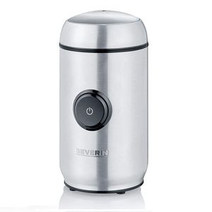 Molinillo portátil de café Severin KM 3879, 150 W, acero inoxidable, análogo, plateado