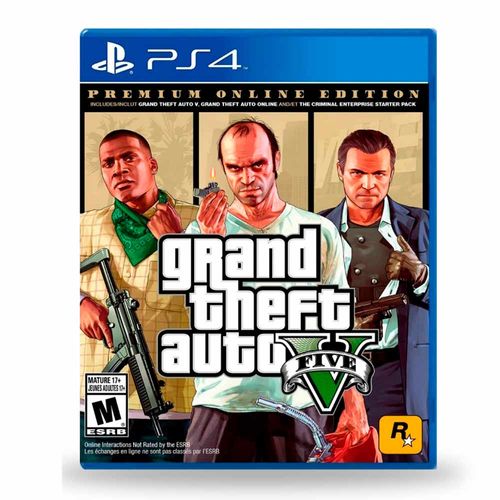 GTA V: Grand Theft Auto Premium Online Edition - Playstation 4 (PS4)