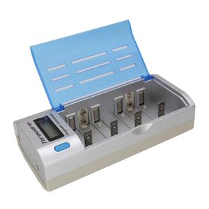 Cargador universal Teraware C108  para pilas recargables D / C / AA / AAA / 9V, con pantalla LCD