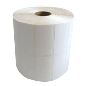 Rollo de etiquetas adhesivas 2" x 1" pulgadas a 2 columnas