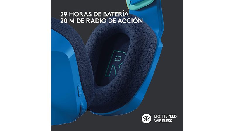 Audífonos con micrófono inalámbricos Gamer Logitech G733 LightSpeed,  Iluminación RGB, USB. Color Azul.