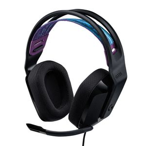 Audífonos gamer alámbrico Logitech G335 con micrófono, conexión jack 3.5, 36 ohms, sensibilidad: 87.5 dB, PC y consolas, negro