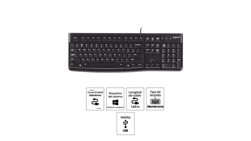 Kit al mbrico Logitech MK120 teclado y mouse membrana conexi n