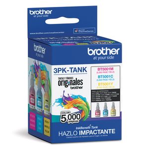Pack botellas de Tintas Brother BT5001 rinde 5000 páginas