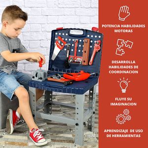 Juego didáctico maleta de herramientas niños, plástico no tóxico. edad mínimo 3 años, multicolor