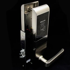 Cerradura electrónica Asdagi ASDLOCK apertura con tarjeta RFID, software, ideal para hoteles, plateado