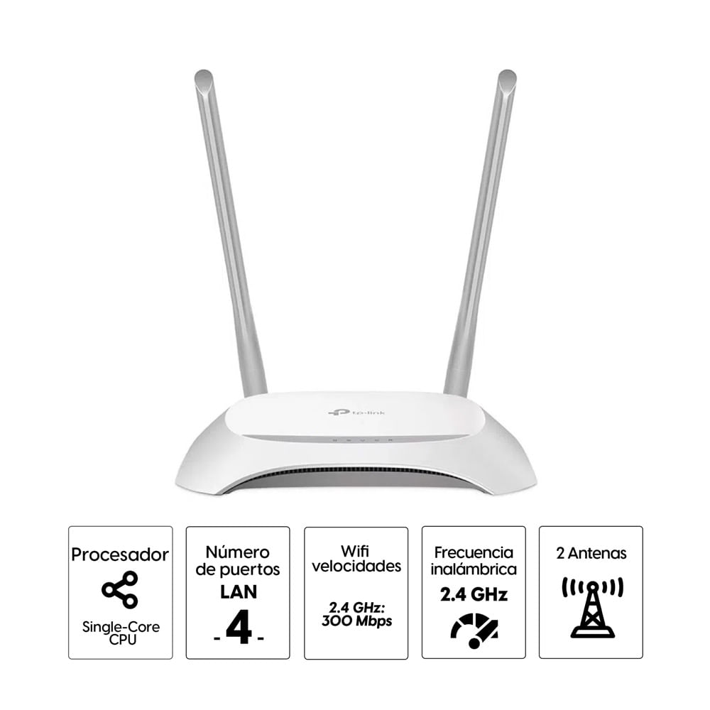 Tp-link Wifi Router Repetidor 300mbps, Tl-wr840n