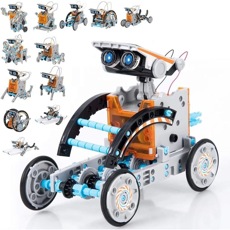 Kit Robot Solar 12 En 1 Para Niños +8 Años - 190 Piezas STEM, Alimentado Por Energía Solar, Juguete Educativo