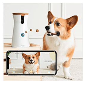 Dispensador de alimento para mascotas con cámara Furbo wifi, 1080  HD, 2 vías de audio