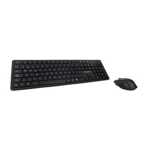 Kit inalámbrico Teraware teclado y mouse, membrana, receptor usb, usa pilas, negro