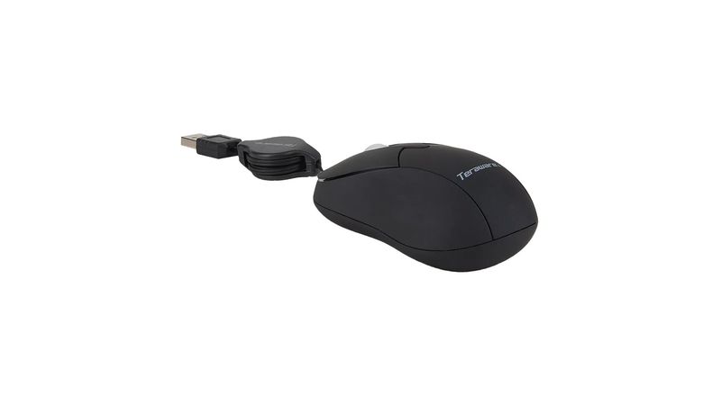 Mini mouse USB 800 DPI con cable retráctil