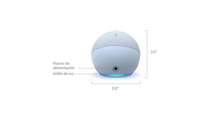 Echo Dot 5ta Generación con Reloj Azul: Controla