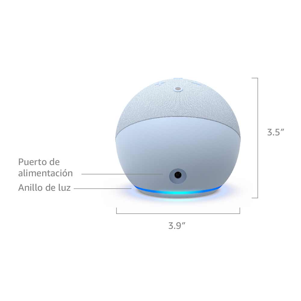 Echo Dot con reloj (5ta Gen), Bocina inteligente con reloj y Alexa