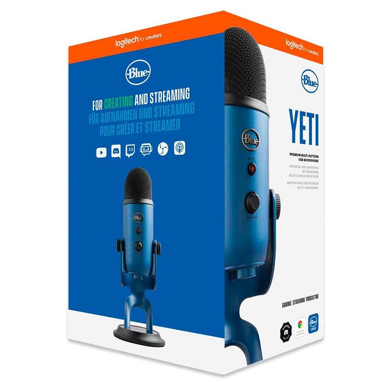 Micrófono USB Blue Yeti multipatrón profesional
