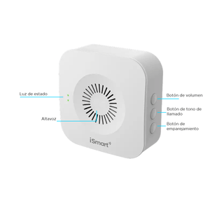 Intercomunicador inteligente iSmart Bellcam Wi-Fi, Full HD, detector de movimiento, blanco
