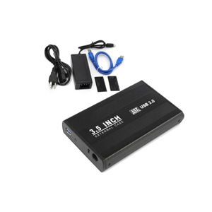 Case Disco Duro Externo Sata 3.5" Usb 3.0 Pc HDD - Negro