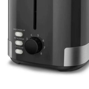 Tostadora Electrica Electrolux Efficient ETS10, 8 niveles de tostado, para 2 rebanadas, negro