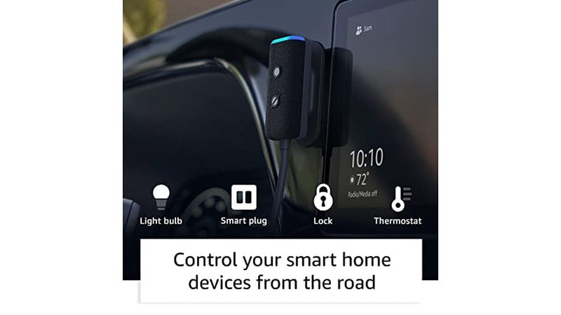 Alexa  echo auto inteligente para carro automóvil en color negro