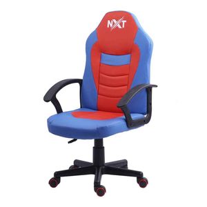 Silla gamer NXT Serie Nitro tapiz cuero PU, máx. 100 kg, inclinación 135°, color rojo y azul