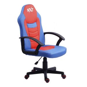 Silla gamer NXT Serie Nitro tapiz cuero PU, máx. 100 kg, inclinación 135°, color rojo y azul