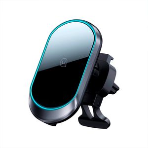 Cargador inalámbrico de auto magnético Usams Air Vent 15W, negro