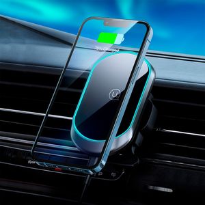 Cargador inalámbrico de auto magnético Usams Air Vent 15W, negro