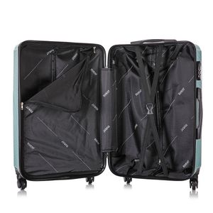 Set de 3 maletas de bodega Dukap Discovery, 51, 61 y 71 cm, 4 ruedas, verde agua