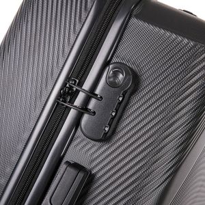 Maleta de bodega Dukap Discovery 71 cm, capacidad 23 kg, 4 ruedas 360°, cerradura de combinación, ABS, negro