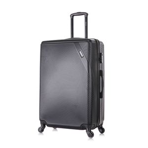 Maleta de bodega Dukap Discovery 71 cm, capacidad 23 kg, 4 ruedas 360°, cerradura de combinación, ABS, negro