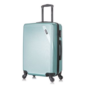 Maleta cabinera Dukap Discovery 51 cm, capacidad 10 kg, 4 ruedas 360°, cerradura de combinación, ABS, verde agua