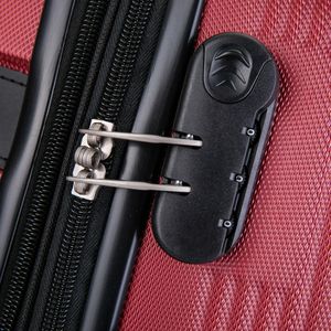 Maleta de bodega Dukap Barcelona 71cm, capacidad máx. 23kg, 4 ruedas dobles 360°, cerradura de combinación, ABS, vino