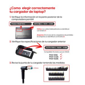 Cargador Genérico compatible con laptop Dell 20V 3.25A punta tipo C 65w