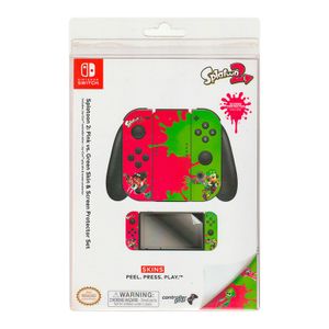 Skin y Protector Set Nintendo Switch Splatoon 2 Pink Vs Green