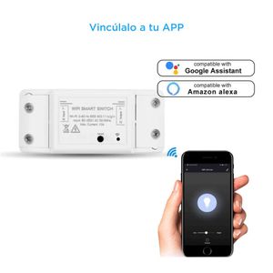 Módulo de interruptor inteligente iSmart SH-SWM wifi, activación por voz, blanco