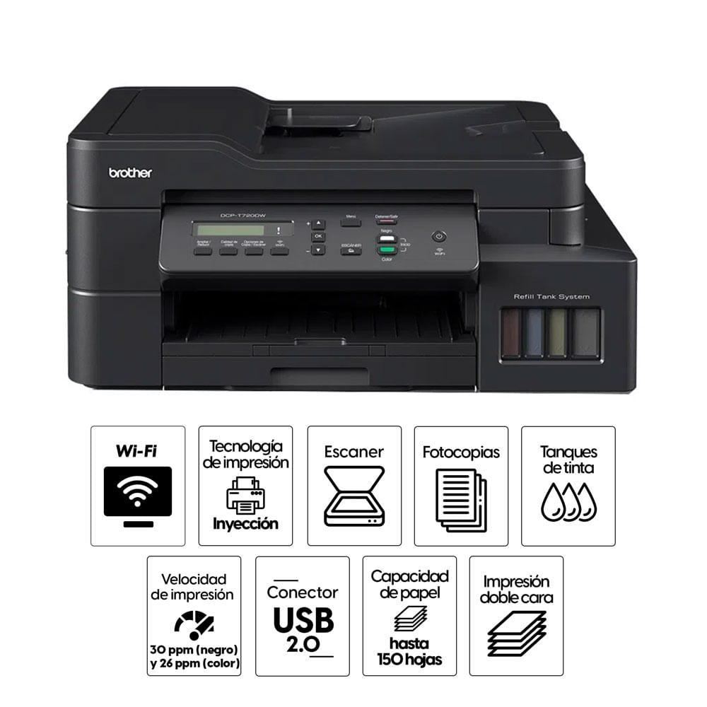 Impresora Brother DCP-L3551CDW Multifuncional color con wifi y duplex