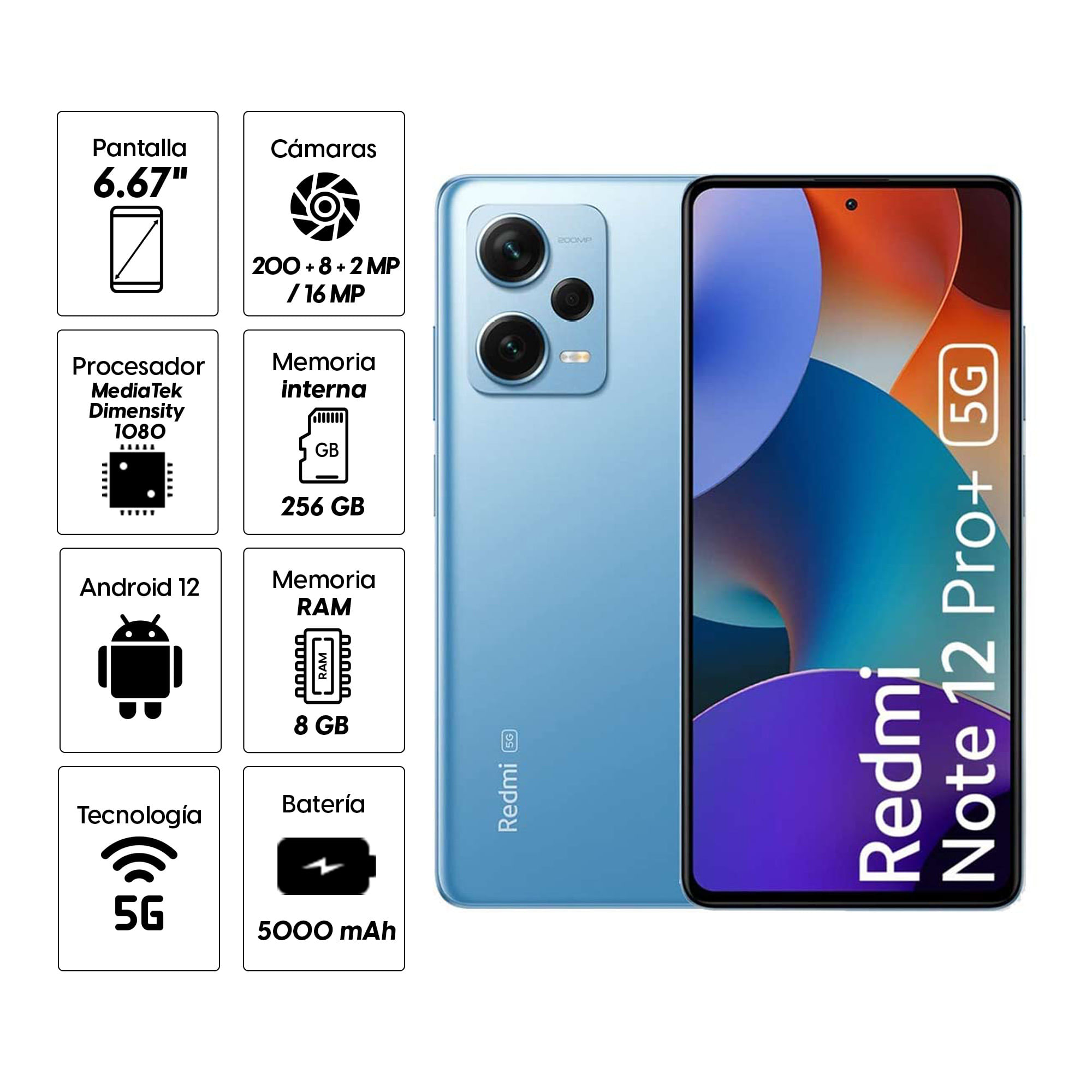 Celular Xiaomi Desbloqueado Redmi 12 256 GB Azul