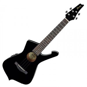 Ukelele electroacústico Ibanez UICT10, 4 cuerdas, 20 trastes, negro