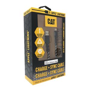 Cable carga y datos Cat, USB-Lightning, 3 metros, negro
