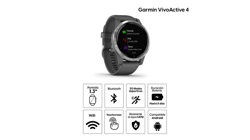 Garmin vívoactive® 4, Reloj inteligente con GPS