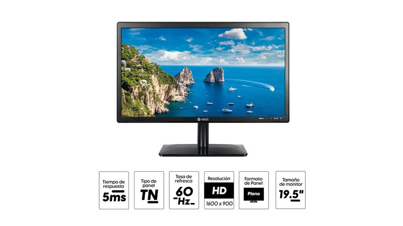 Monitor Teros TE-3121N, 20 Pulgadas Led, 60hz, 1600x900, HDMI - VGA