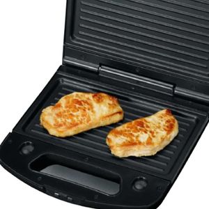 Sandwichera 3 en 1 Severin SA 2968 1000w, capacidad para 2 panes, placas antiadherentes, negro